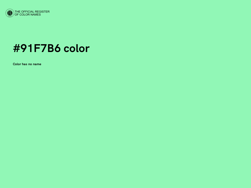 #91F7B6 color image