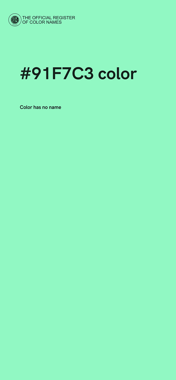 #91F7C3 color image