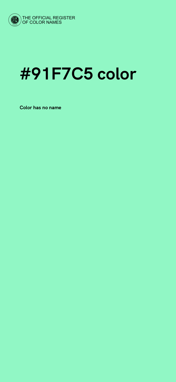 #91F7C5 color image