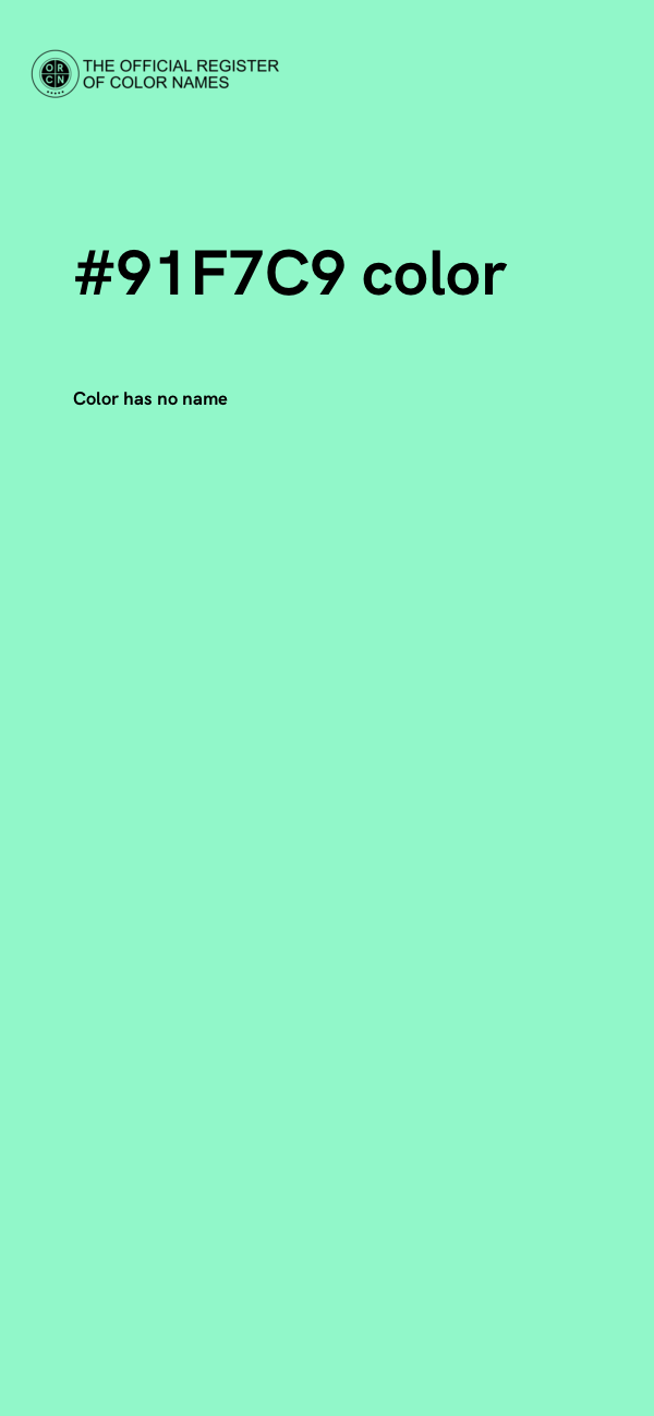 #91F7C9 color image