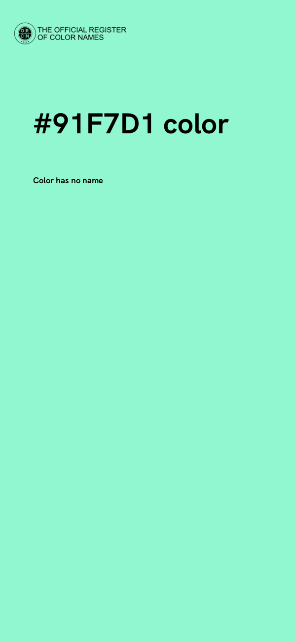 #91F7D1 color image