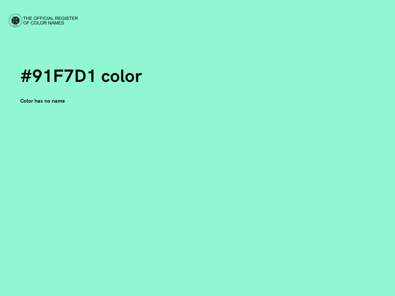 #91F7D1 color image