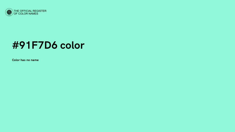 #91F7D6 color image