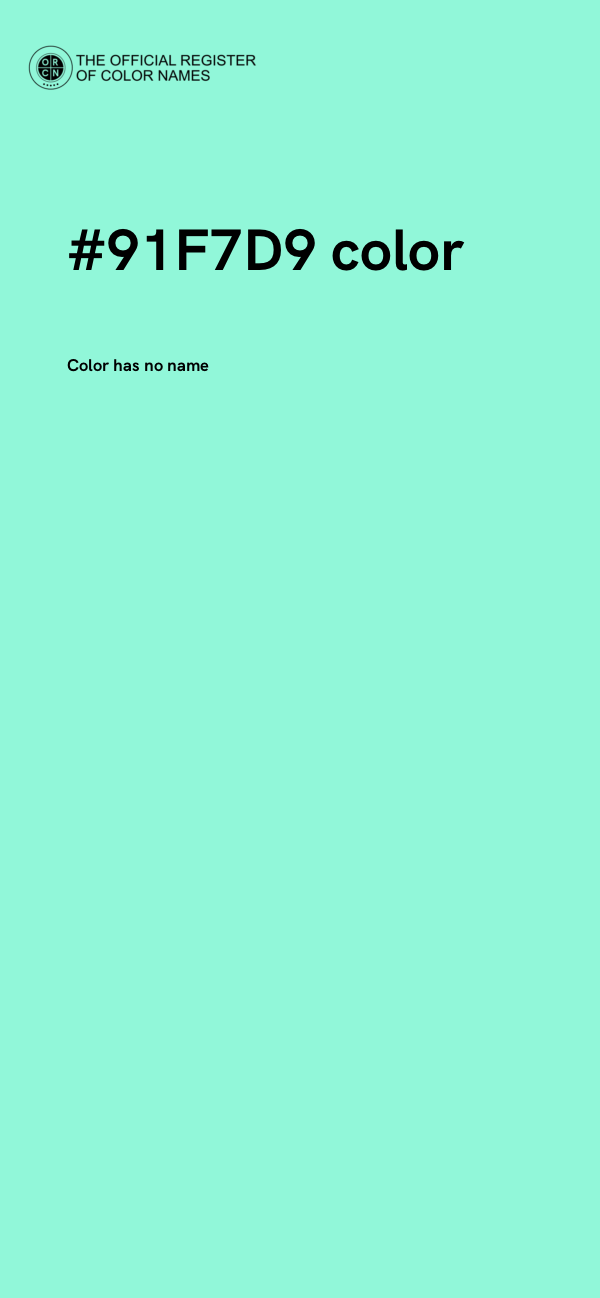#91F7D9 color image