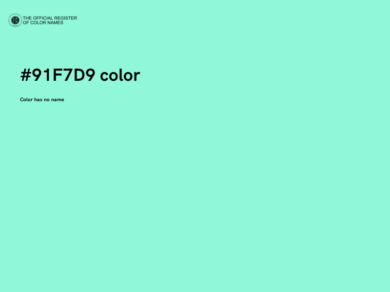 #91F7D9 color image