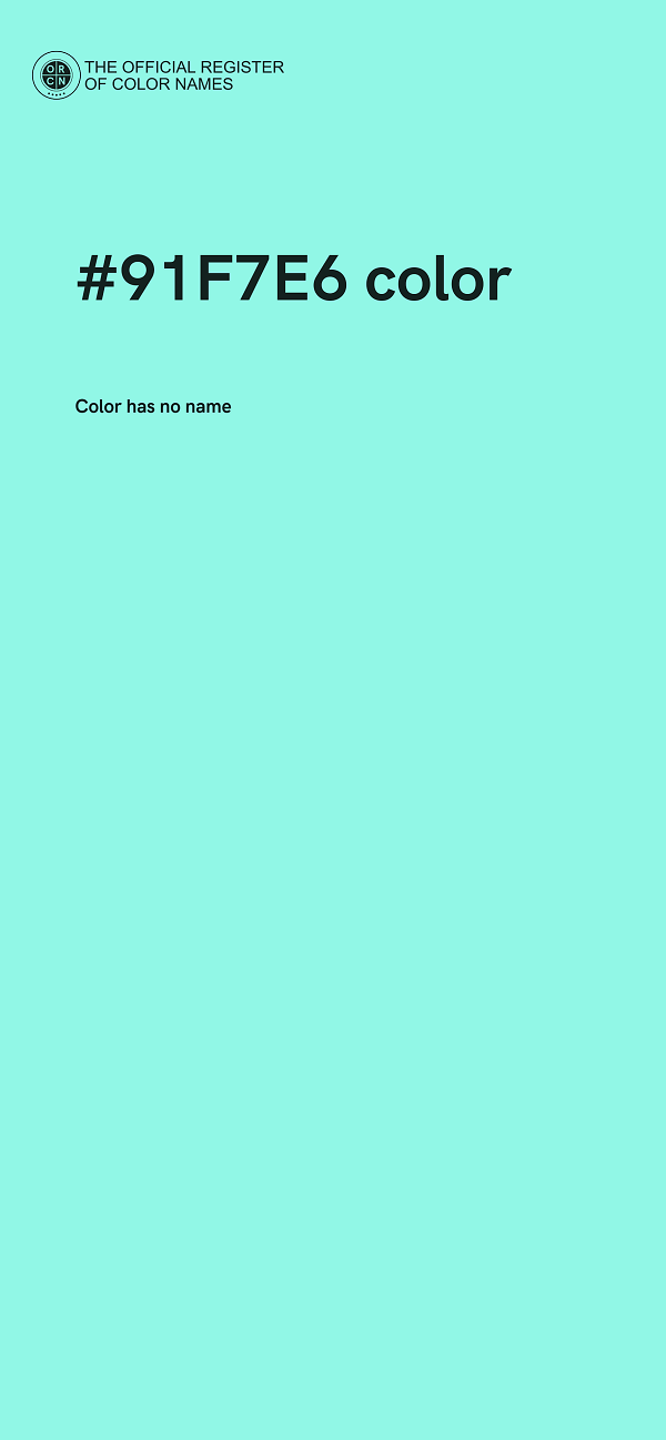 #91F7E6 color image