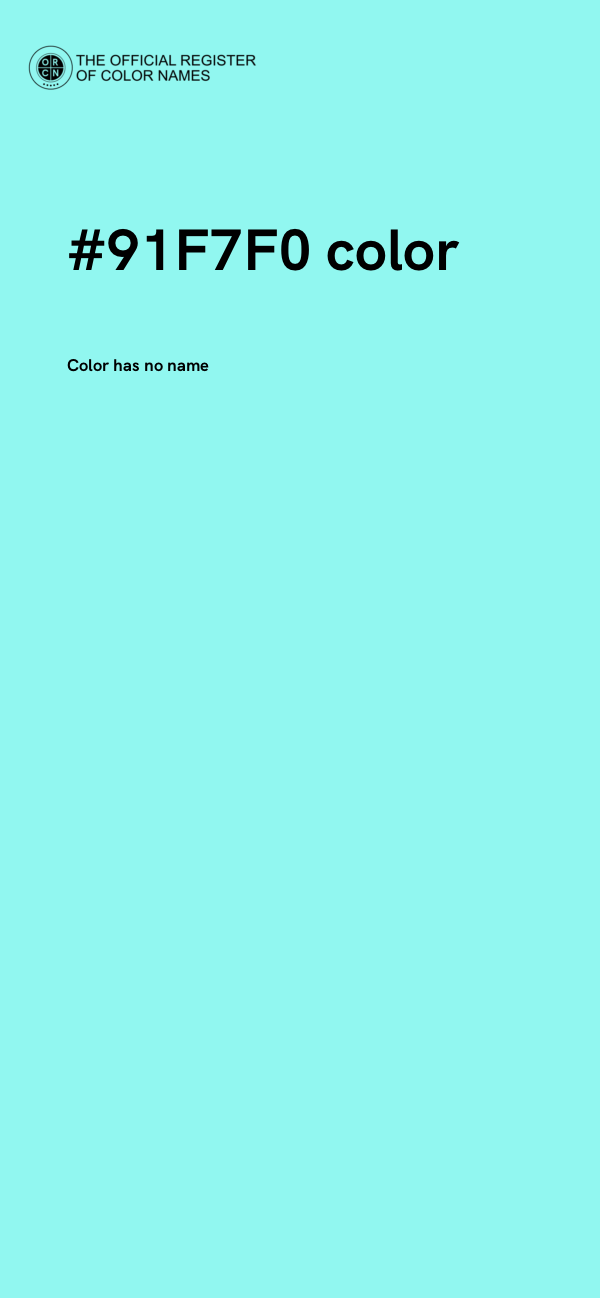 #91F7F0 color image
