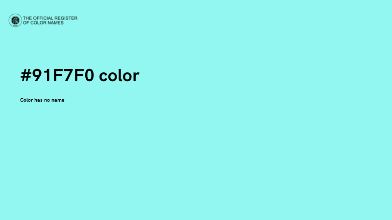 #91F7F0 color image