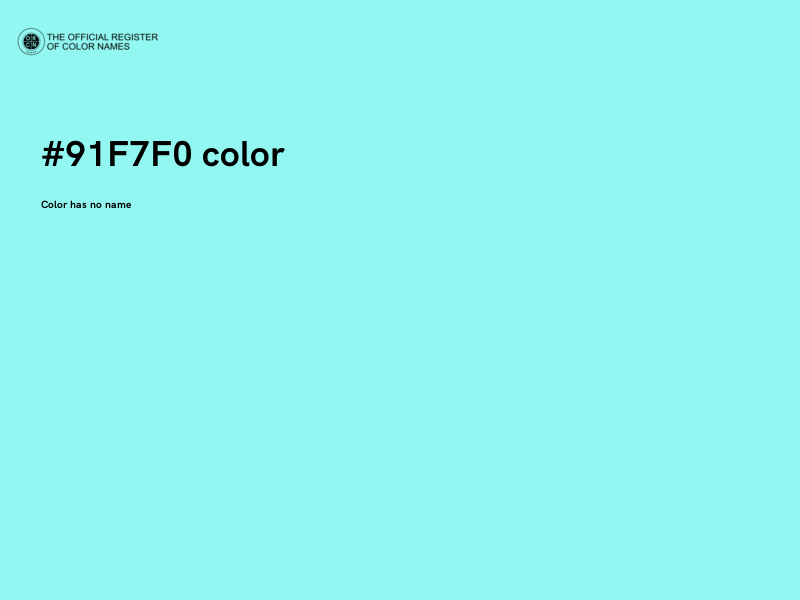 #91F7F0 color image