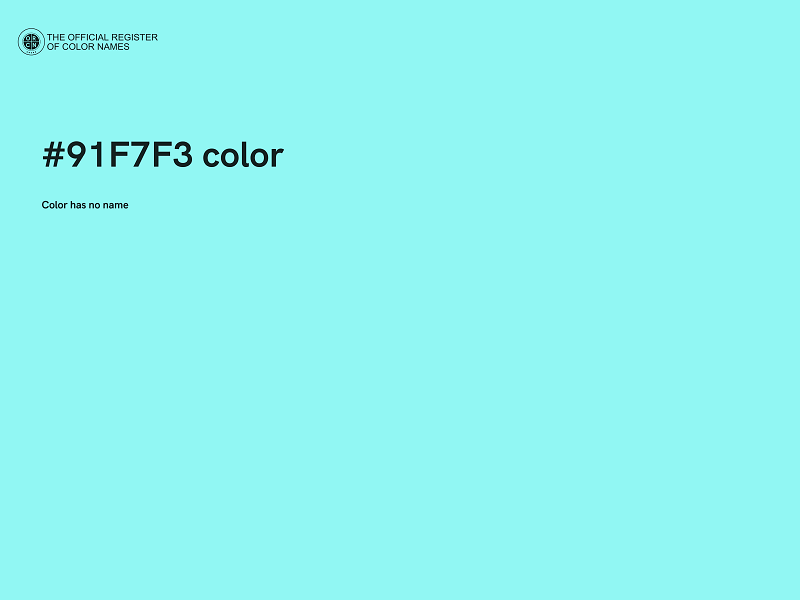 #91F7F3 color image