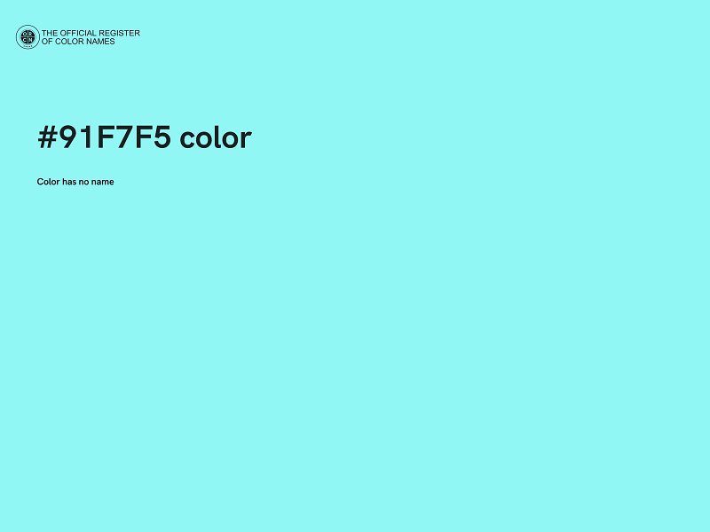 #91F7F5 color image