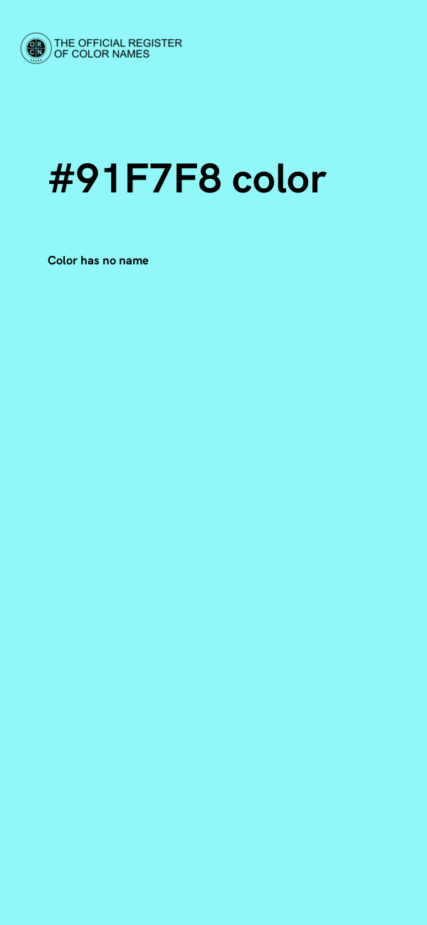 #91F7F8 color image