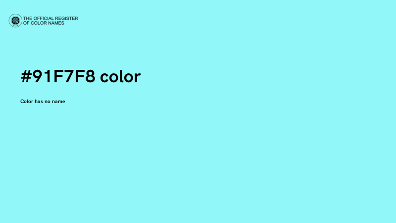 #91F7F8 color image