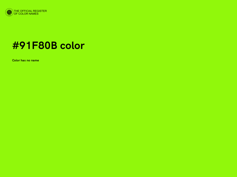 #91F80B color image