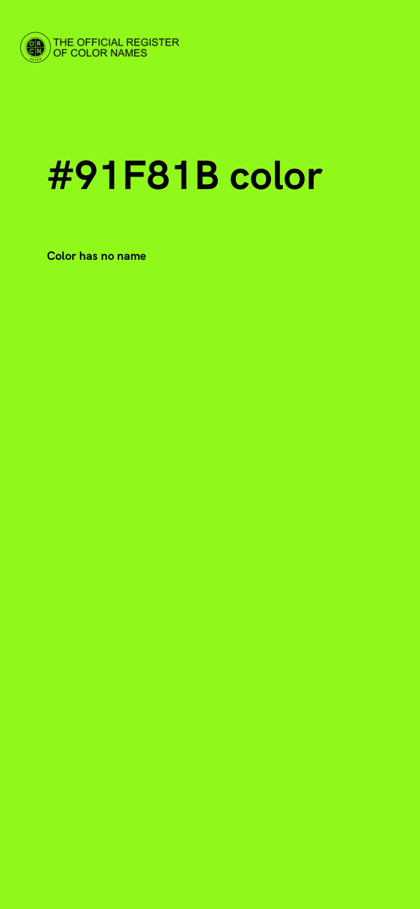 #91F81B color image