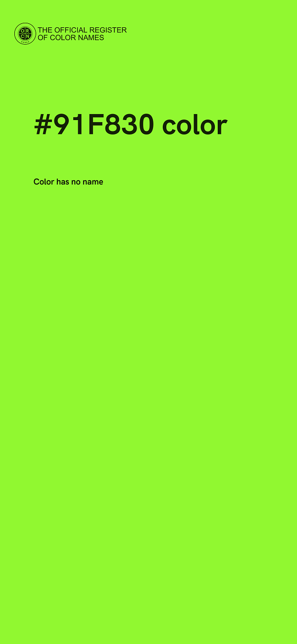 #91F830 color image