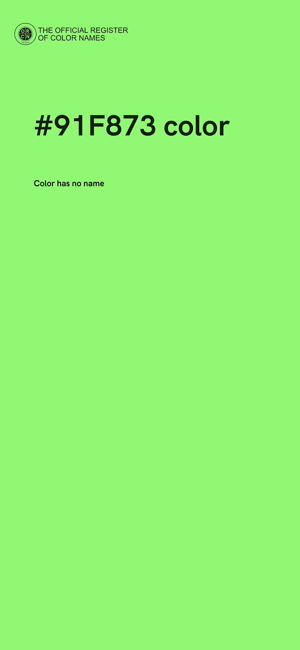 #91F873 color image