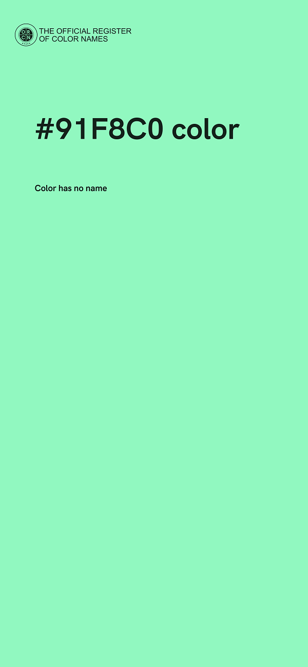 #91F8C0 color image