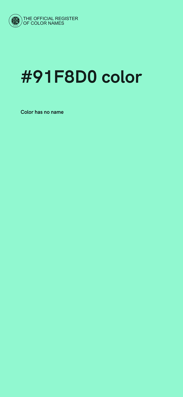 #91F8D0 color image