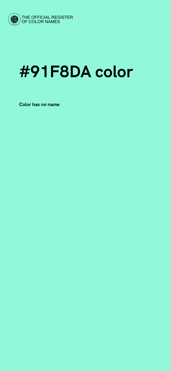 #91F8DA color image