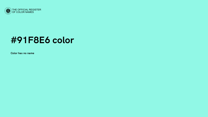 #91F8E6 color image