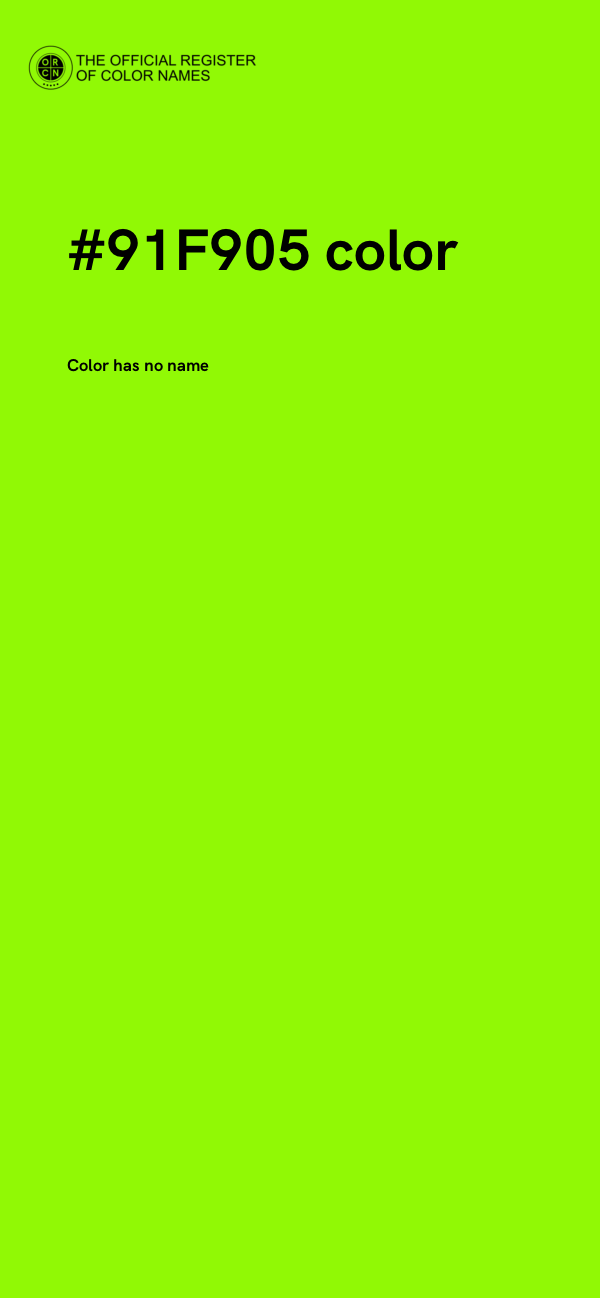 #91F905 color image