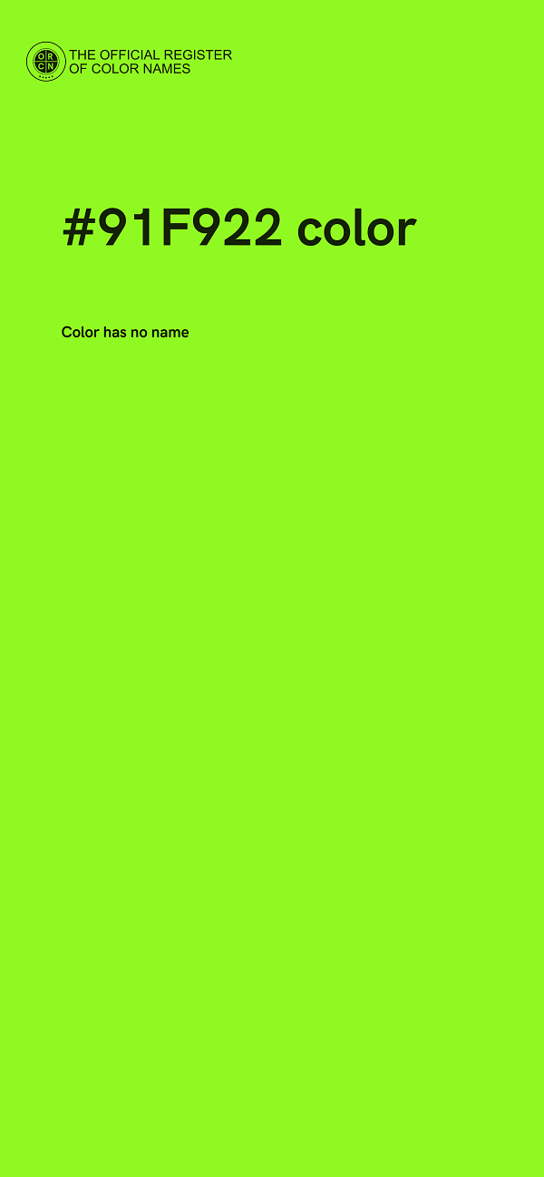 #91F922 color image