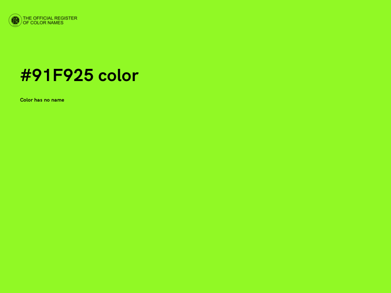#91F925 color image