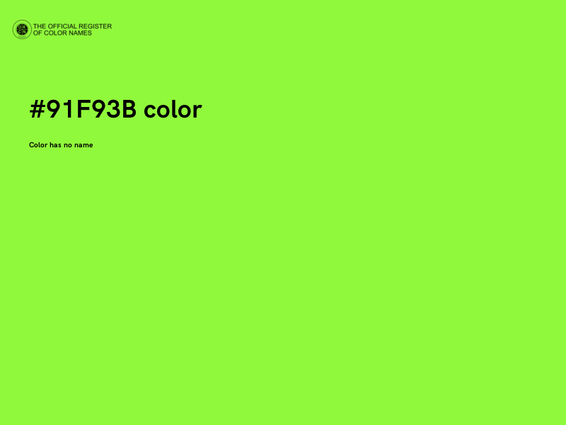 #91F93B color image