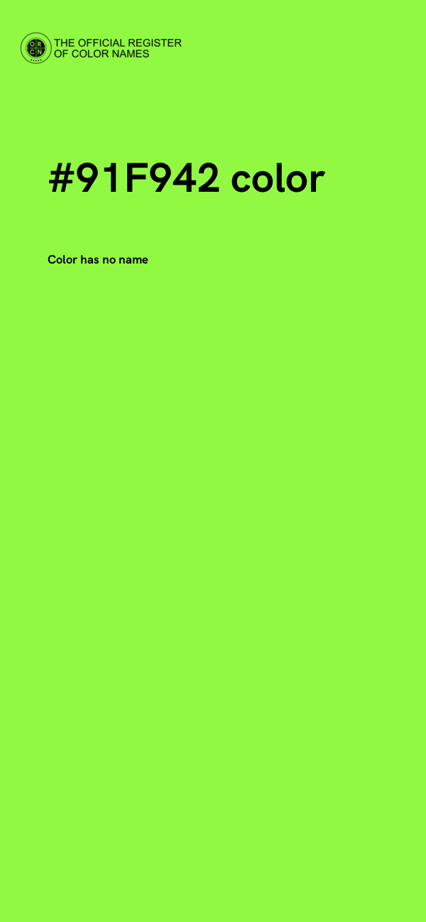 #91F942 color image