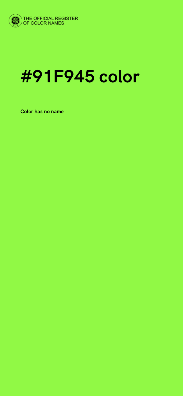 #91F945 color image