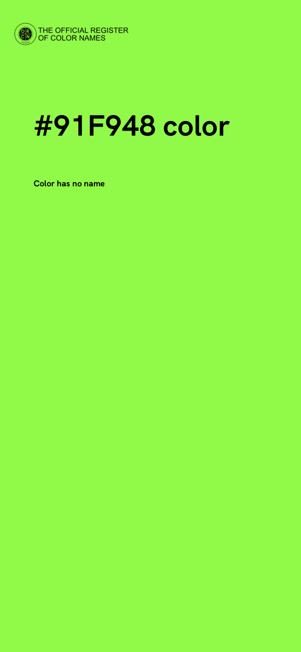 #91F948 color image