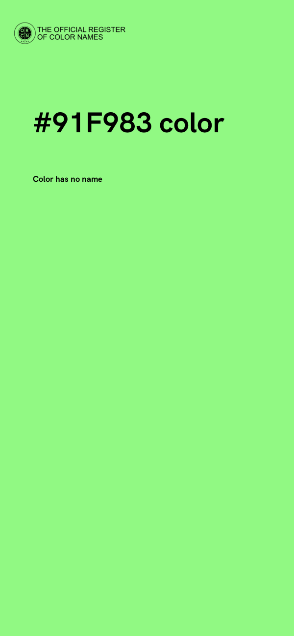 #91F983 color image