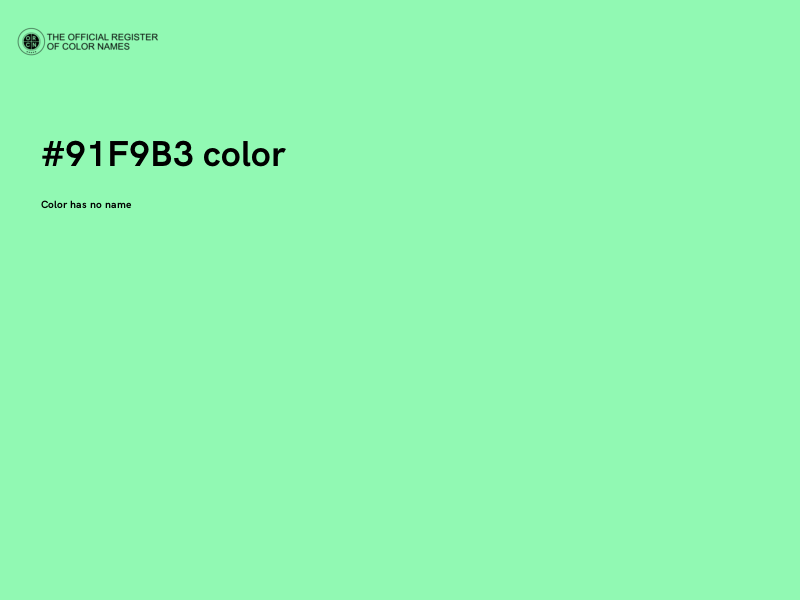 #91F9B3 color image