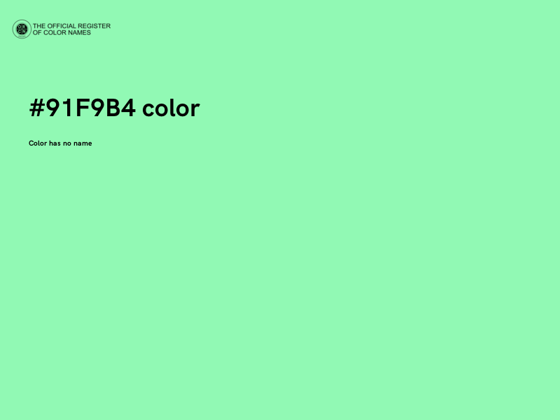 #91F9B4 color image