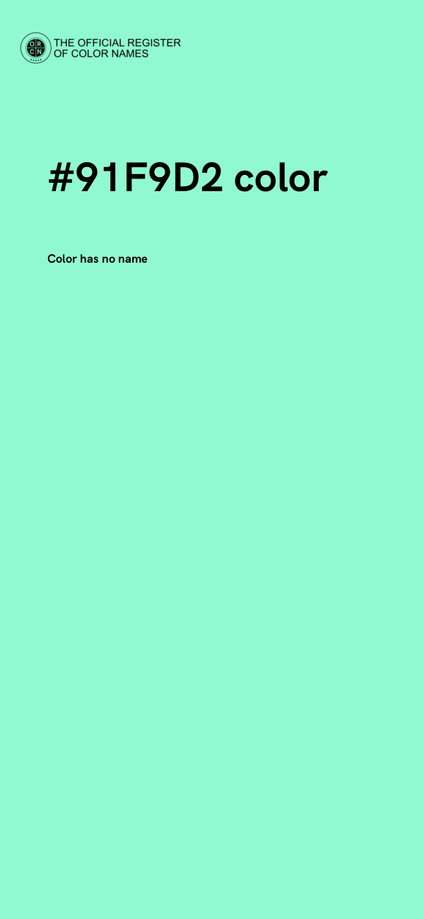 #91F9D2 color image