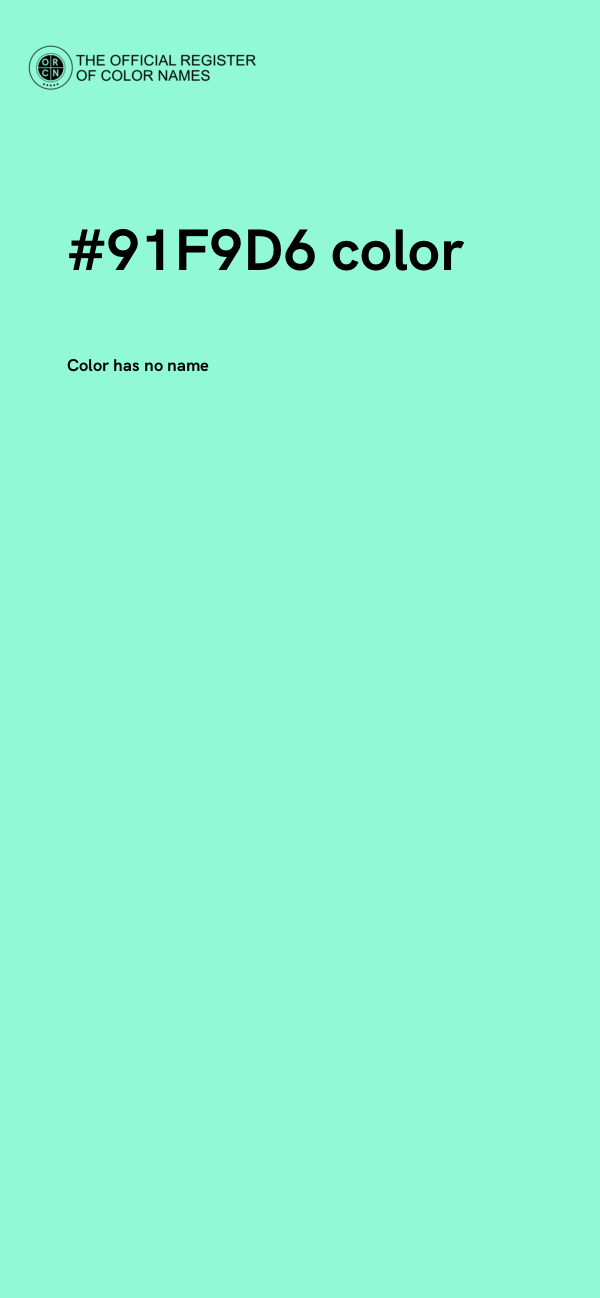 #91F9D6 color image