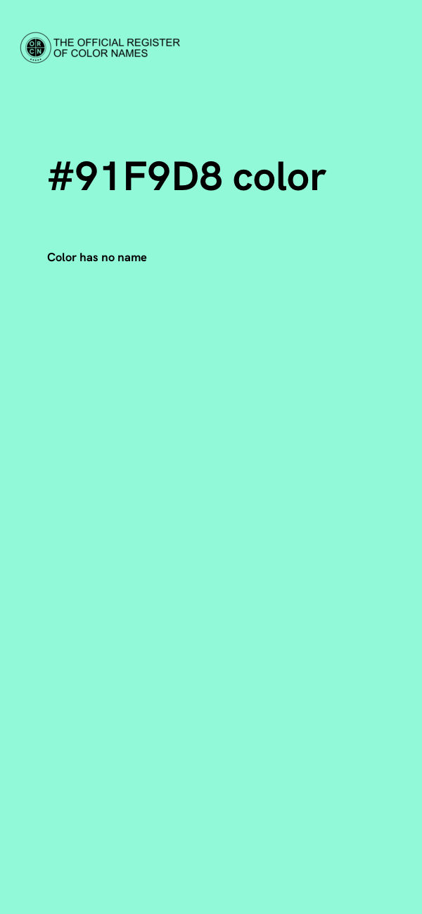 #91F9D8 color image
