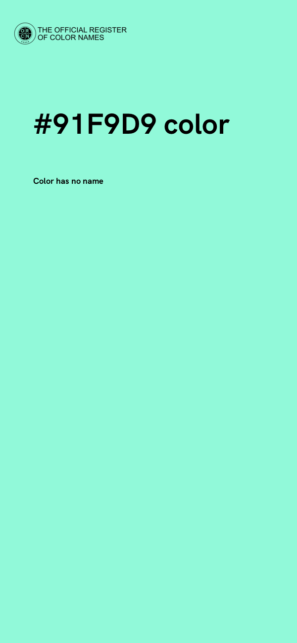 #91F9D9 color image