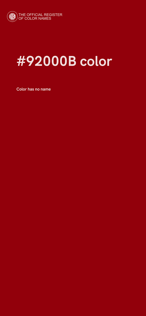 #92000B color image