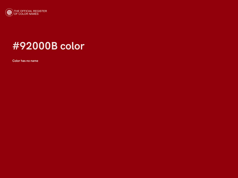 #92000B color image