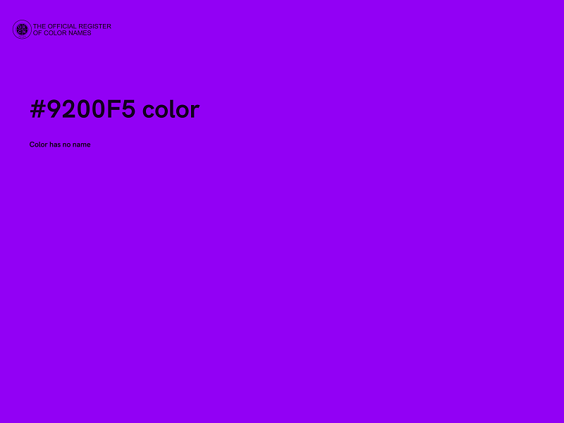 #9200F5 color image