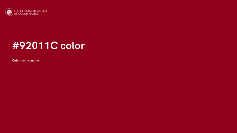 #92011C color image