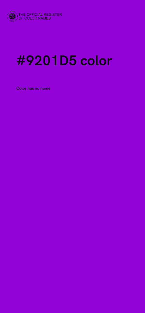 #9201D5 color image