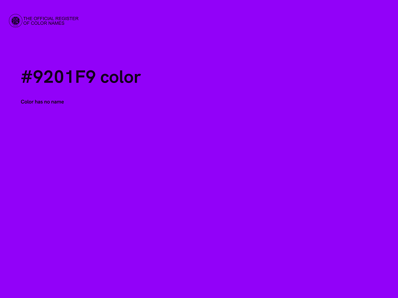 #9201F9 color image