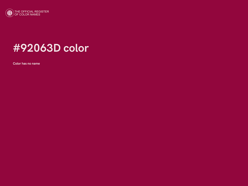 #92063D color image