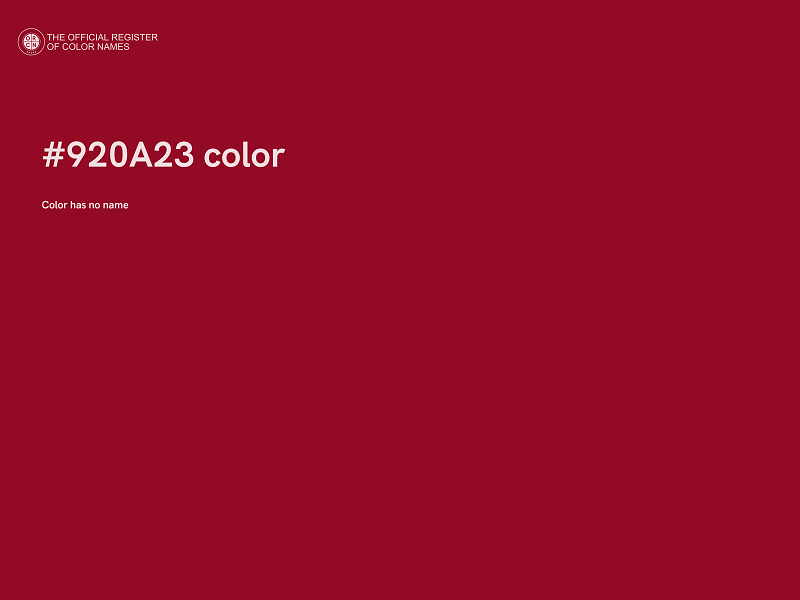 #920A23 color image