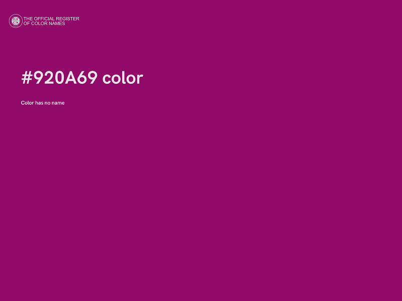 #920A69 color image