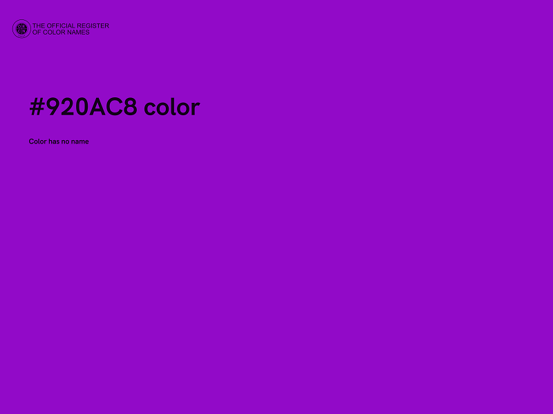 #920AC8 color image