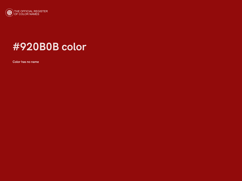 #920B0B color image